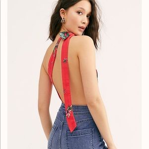 Free People One Time Bodysuit in Coral